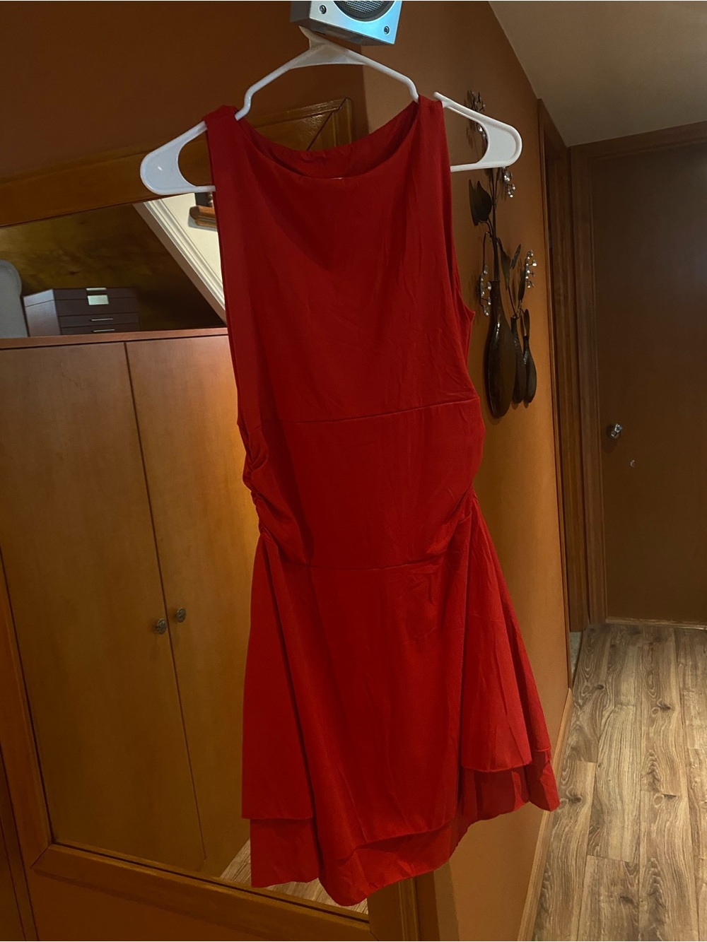 Red Sleeveless A-Line Dress - Classic Women's Dress